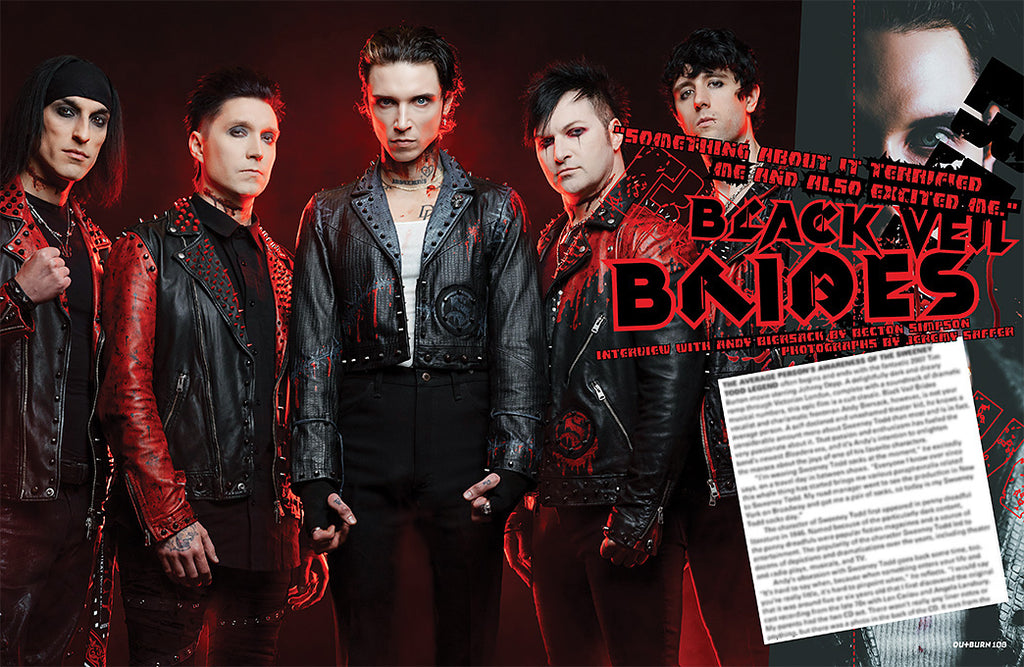 OUTBURN #108 LIMITED EDITION BLACK VEIL BRIDES CUTTHROAT BUNDLE