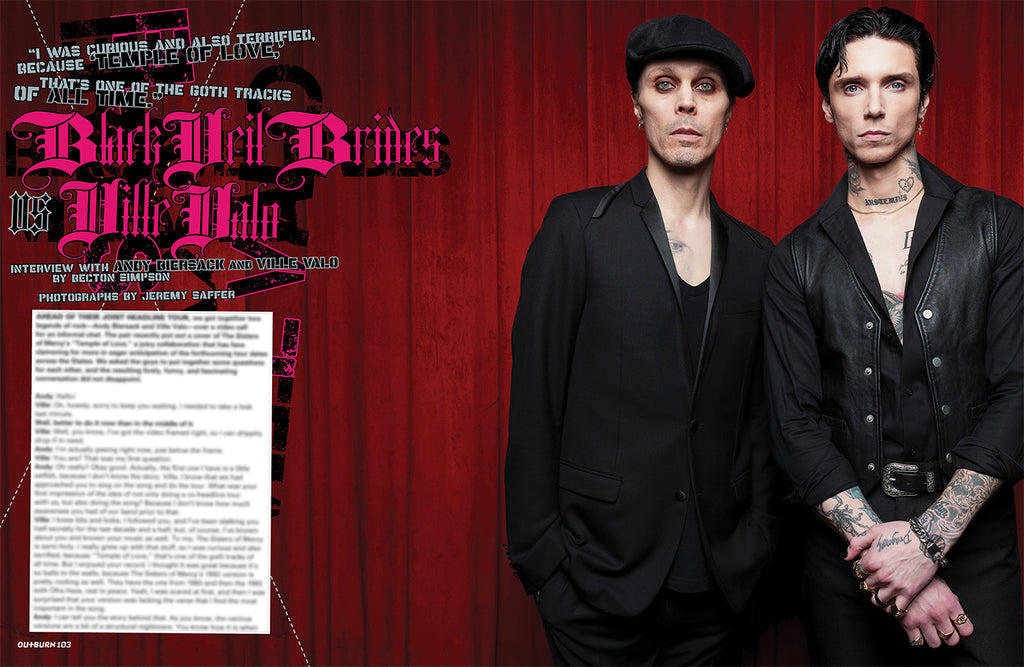 OUTBURN #103 LIMITED EDITION BLACK VEIL BRIDES vs VILLE VALO BUNDLE