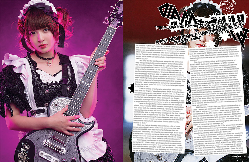 OUTBURN #114 BAND-MAID Super SCOOOOOP Photo and Sticker Bundle