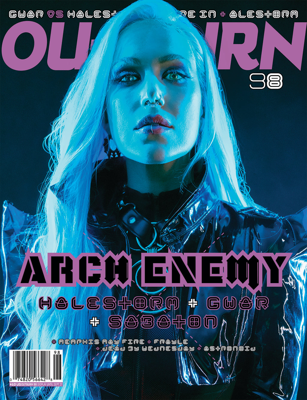 OUTBURN #98 LIMITED EDITION ARCH ENEMY BLUE HELL BUNDLE