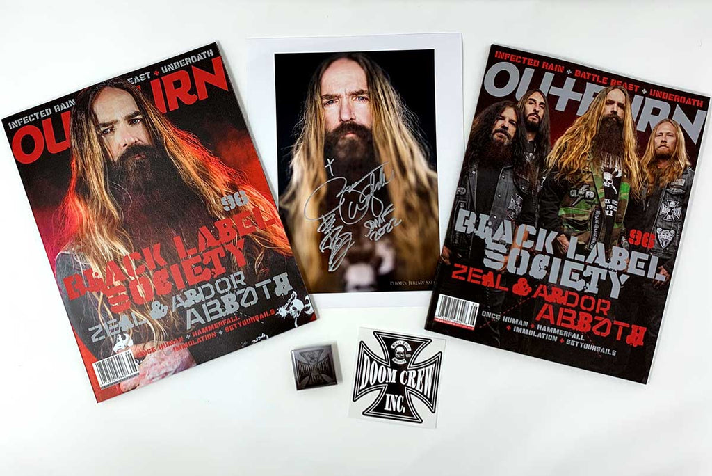 OUTBURN #96 LIMITED EDITION BLACK LABEL SOCIETY ULTIMATE DOOM CREW INC. BUNDLE