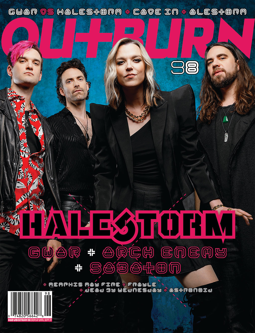 OUTBURN #98 LIMITED EDITION HALESTORM DEAD ALIVE BUNDLE