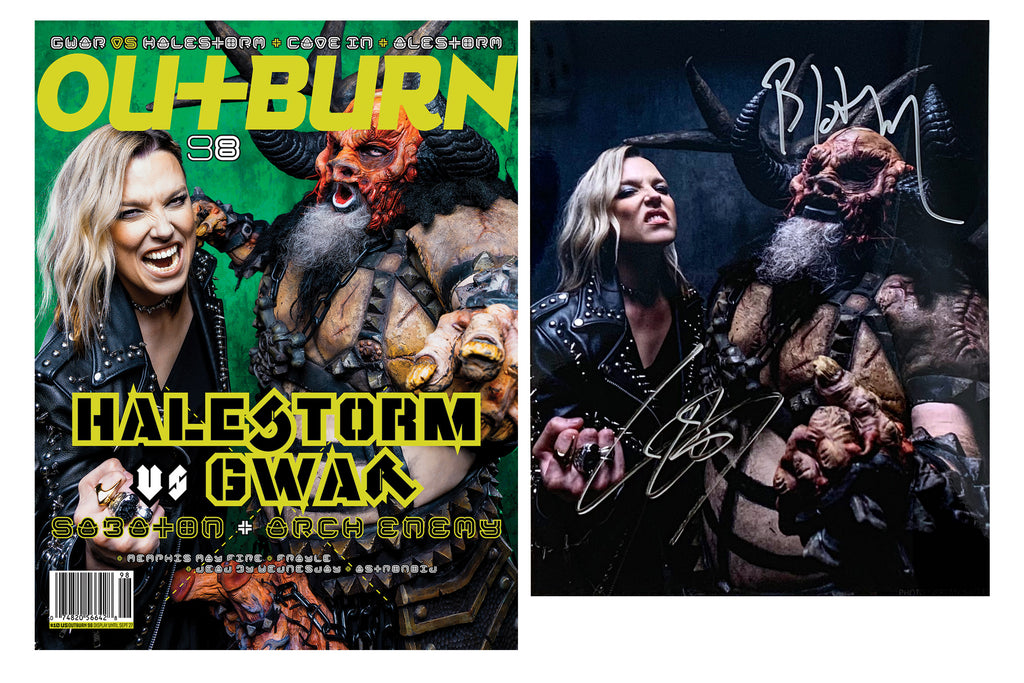 OUTBURN #98 LIMITED EDITION HALESTORM VS GWAR BUNDLE