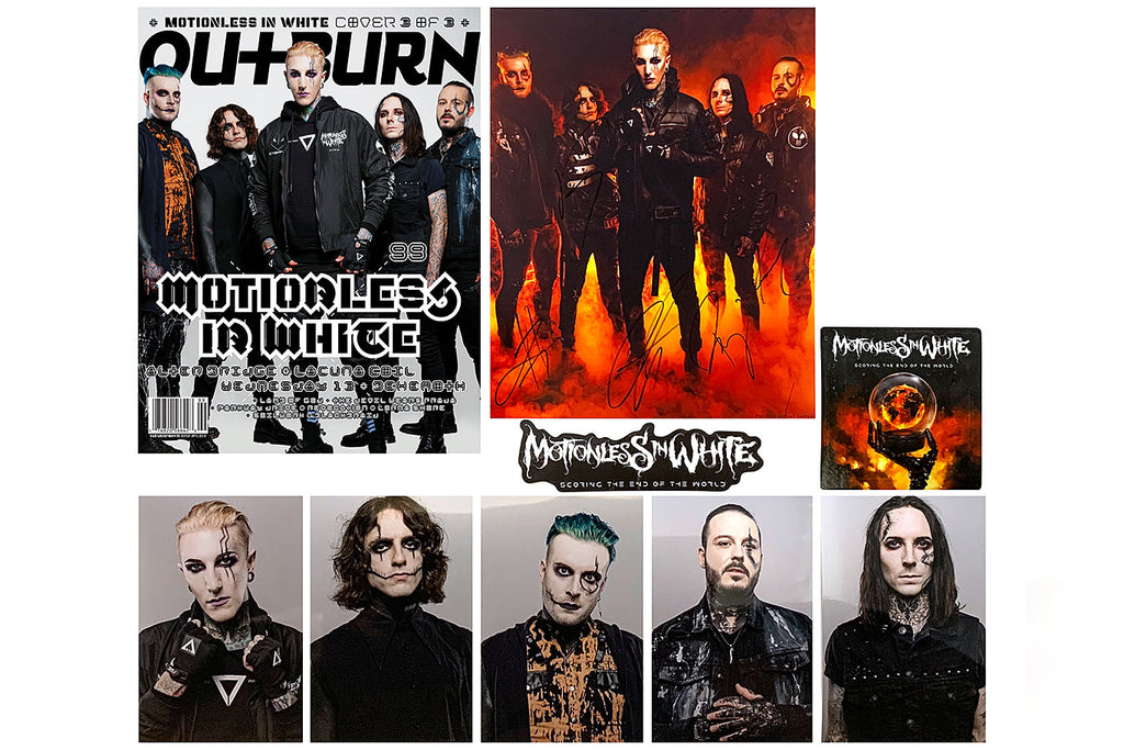 OUTBURN #99 LIMITED EDITION MOTIONLESS IN WHITE ULTIMATE MASTERPIECE BUNDLE