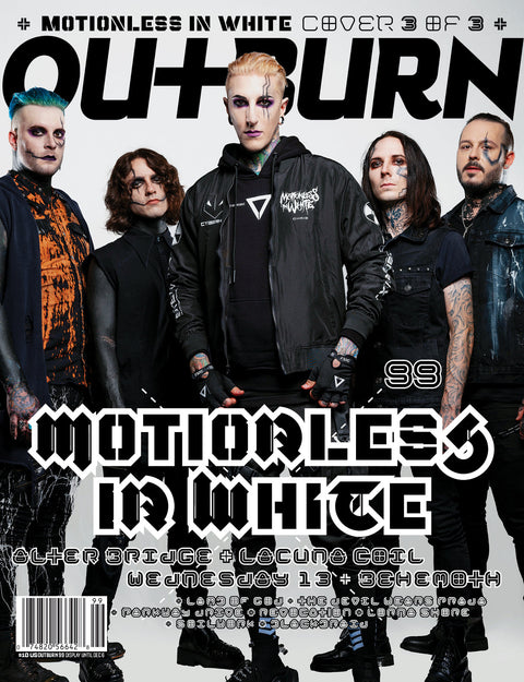 OUTBURN #99 LIMITED EDITION MOTIONLESS IN WHITE PORCELAIN COVER
